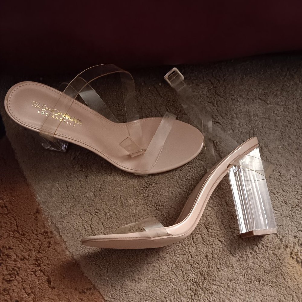 Clear heels